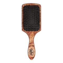 Wet Brush paddle hair brush with wood handle for gentle detangling and smoother hair.