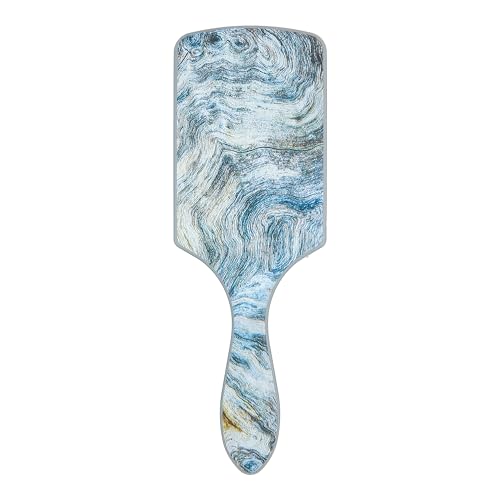 Wet Brush Paddle Shine distressed wood handle highlights premium ergonomic design