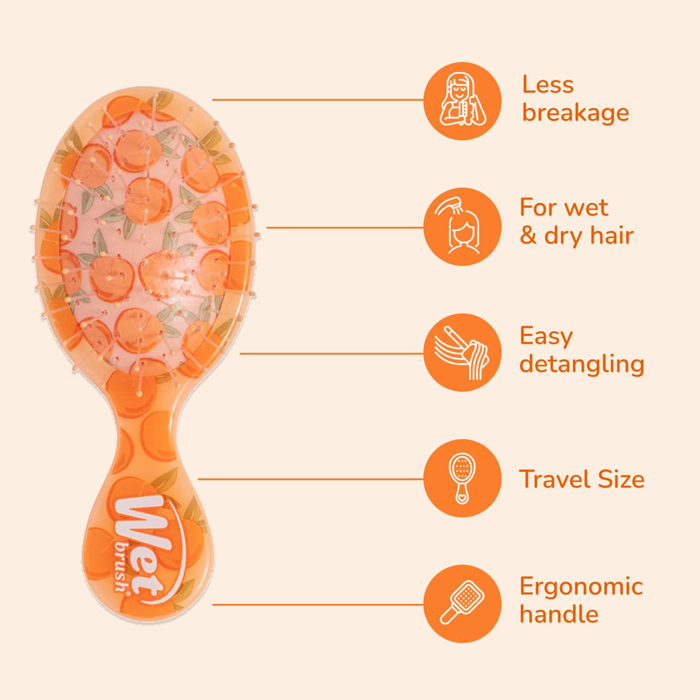 Wet Brush painless detangling with flexible bristles reducing pulling.