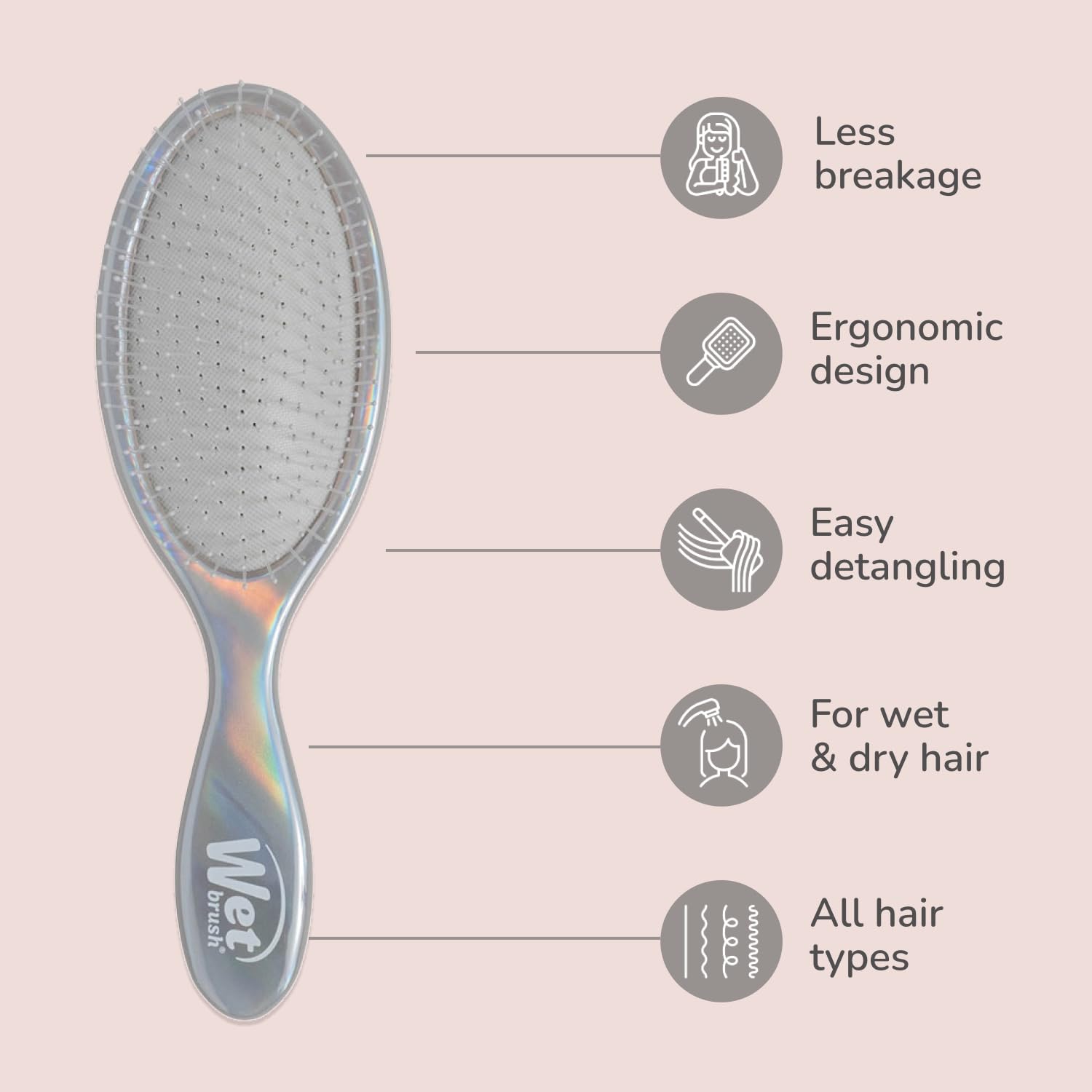 IntelliFlex bristles reduce breakage for healthier-looking hair.