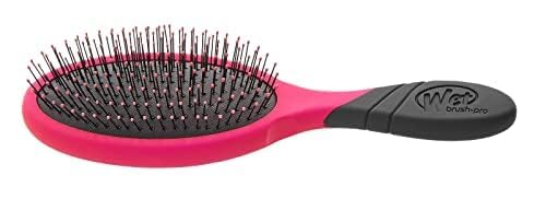 Wet Brush Pro Detangler Pink distributing conditioner evenly through hair