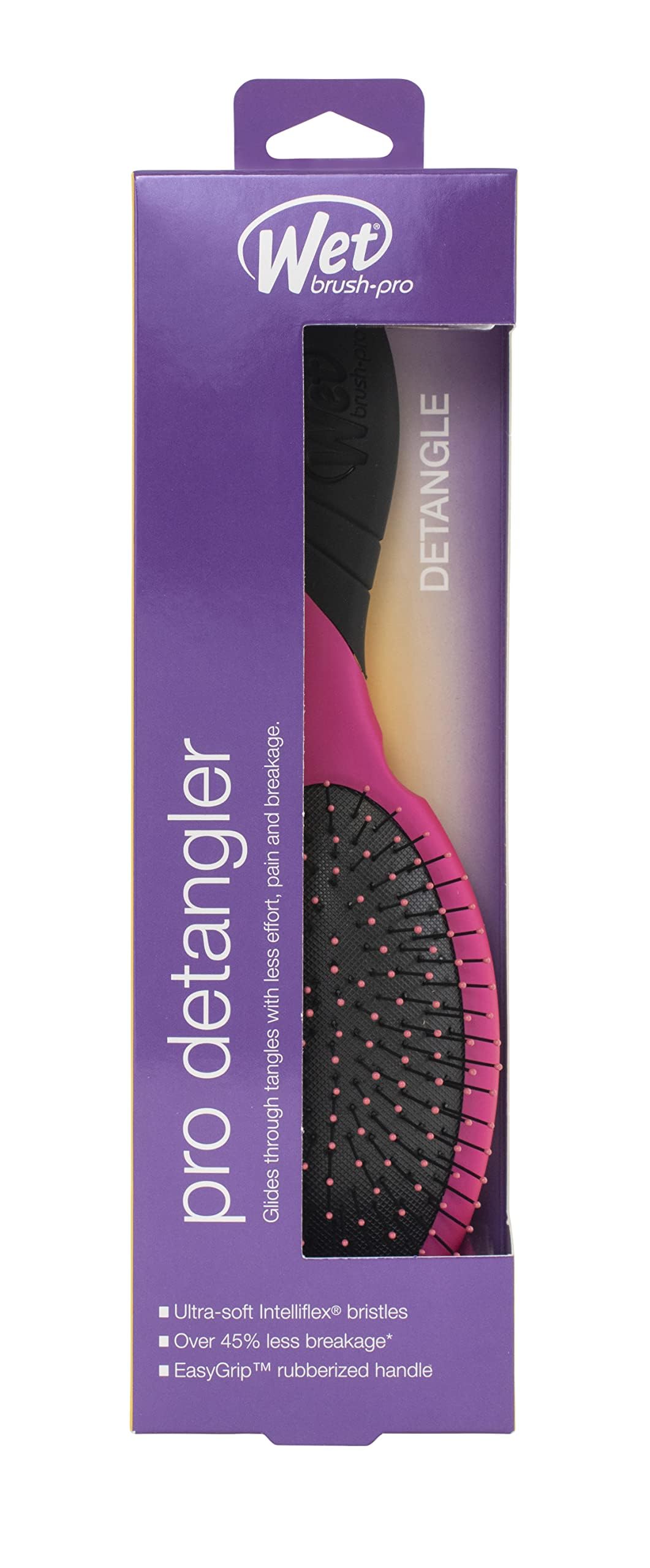 Wet Brush Pro Detangler Pink HeatFlex bristles ready for use with a blow dryer