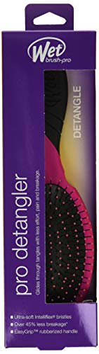 Wet Brush Pro Detangler Pink side view highlighting vented design for faster drying