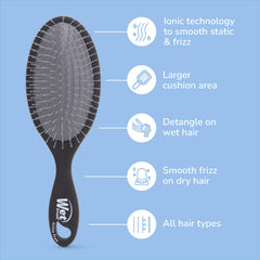 Wet Brush Shine Enhancement showcases glossy, polished strands after detangling sessions.