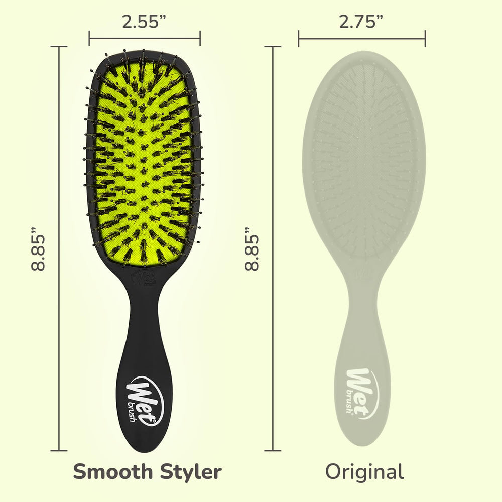 Wet Brush Shine Enhancer detangling action through knots with less breakage