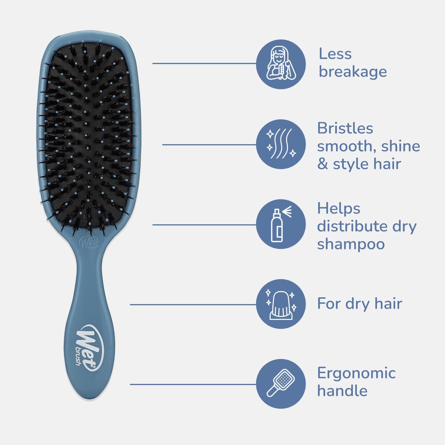 Wet Brush Shine Enhancer evenly distributes dry shampoo for refreshed roots