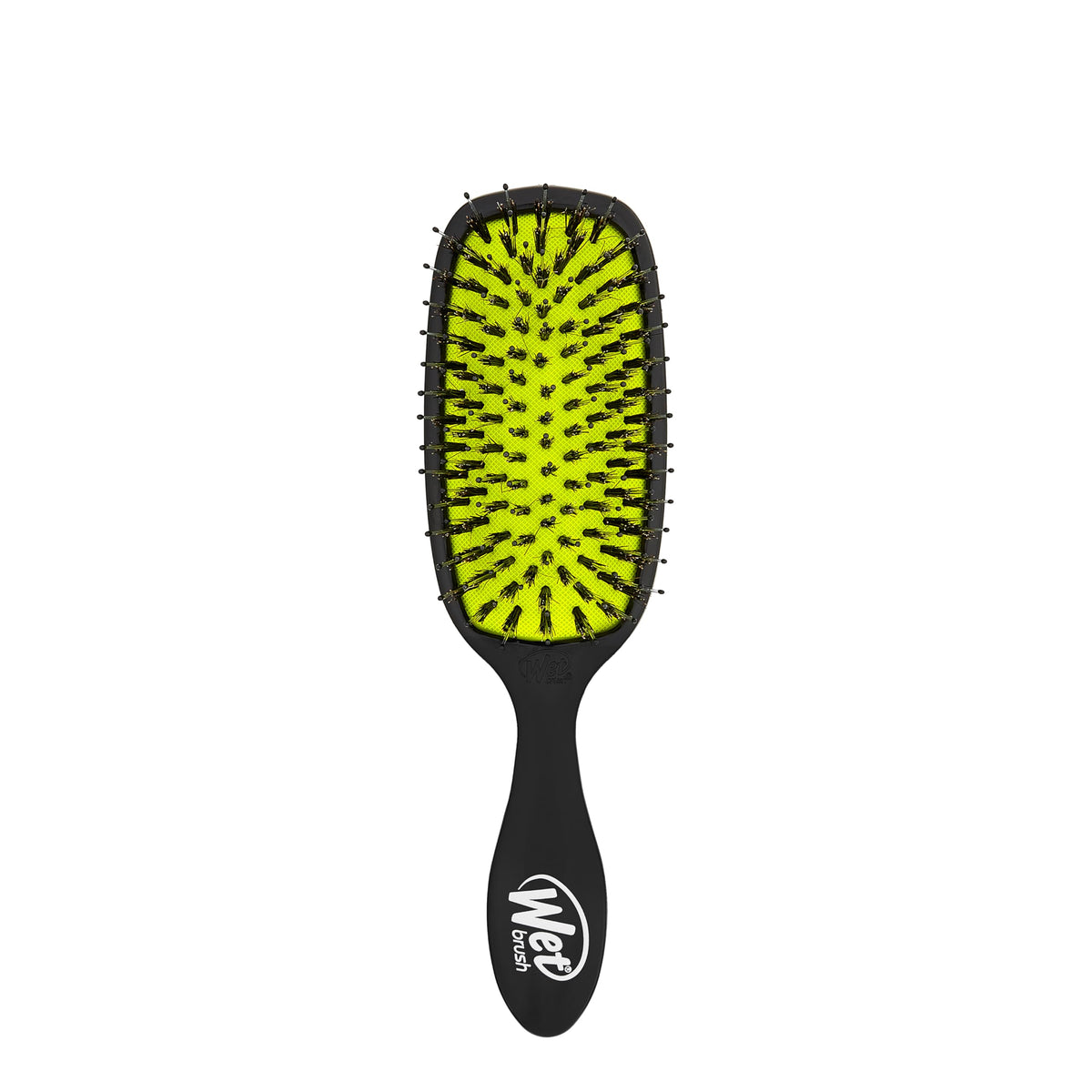 Wet Brush Shine Enhancer front view with purple handle for effortless detangling