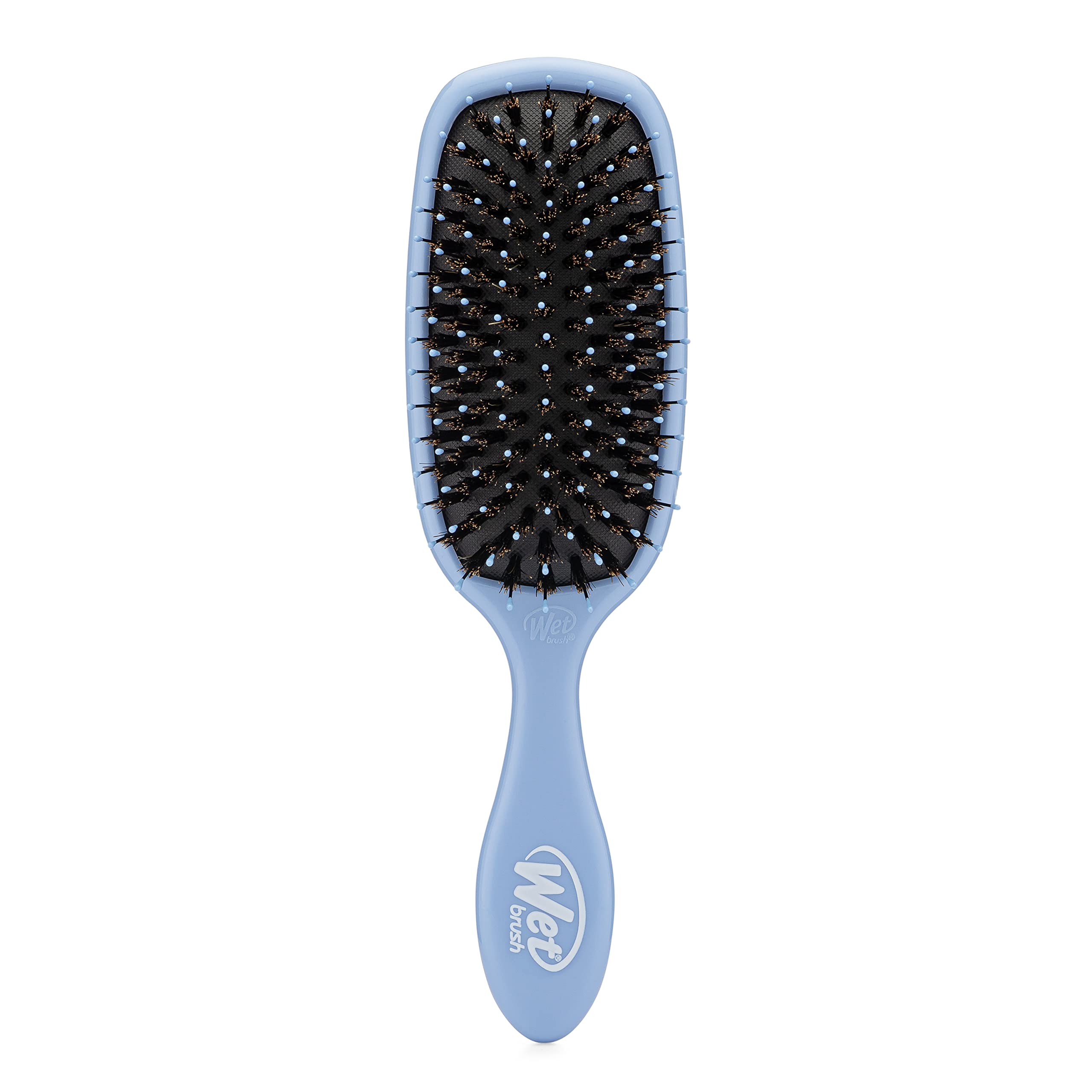Wet Brush Shine Enhancer Sky bottle top, premium packaging for travel-ready shine