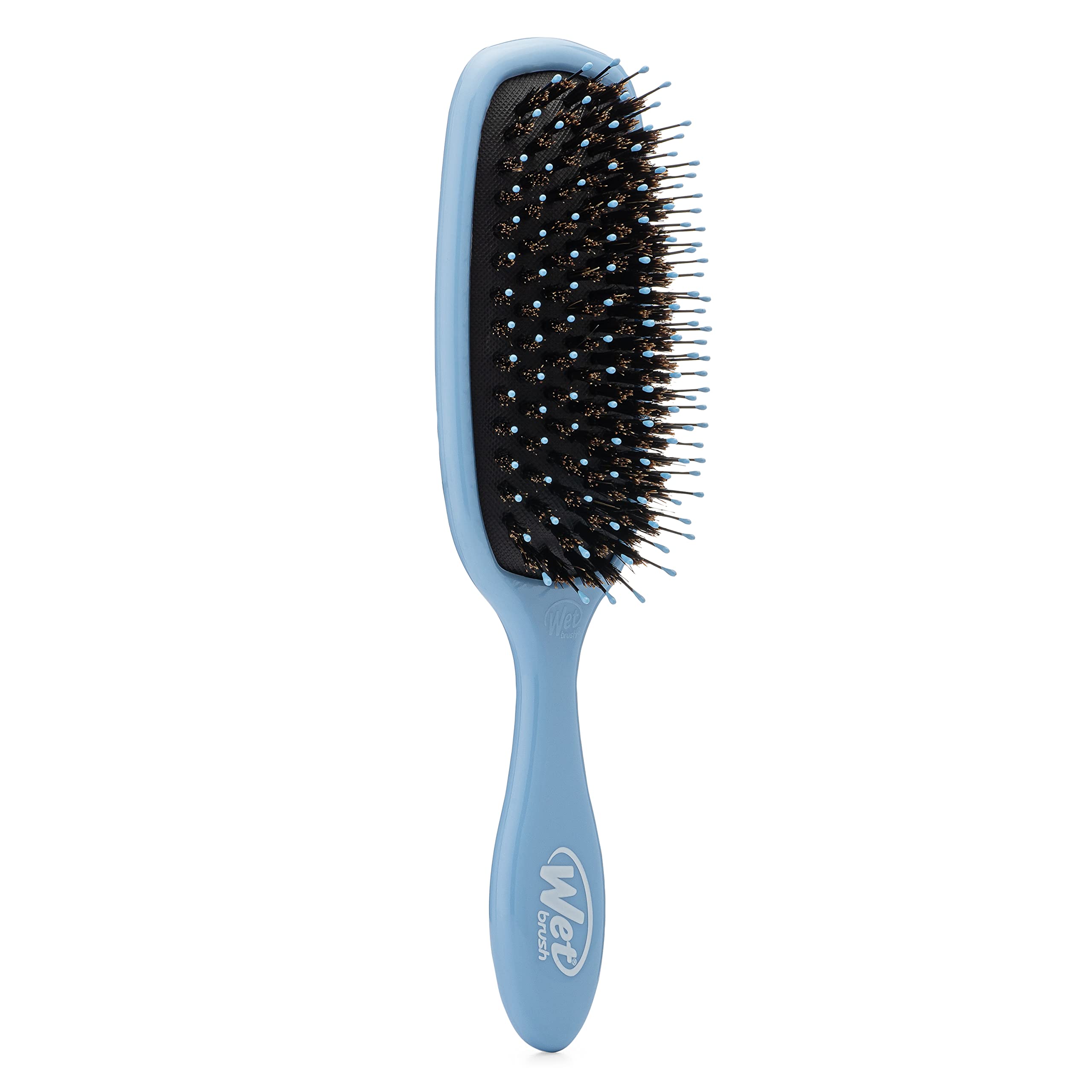Natural boar bristles close-up on Wet Brush Shine Enhancer Sky for smoothing