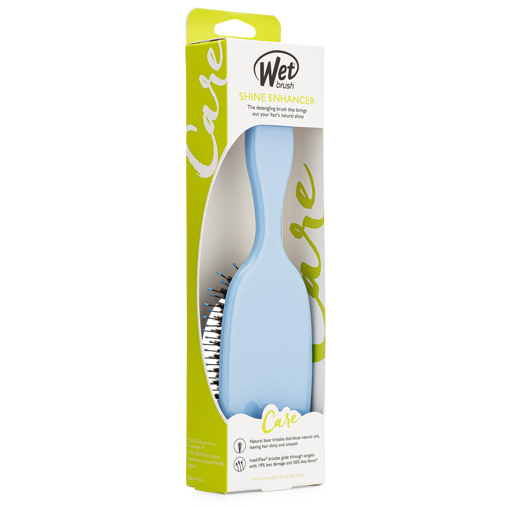 Wet Brush Shine Enhancer Sky delivers a smooth, shiny finish on hair