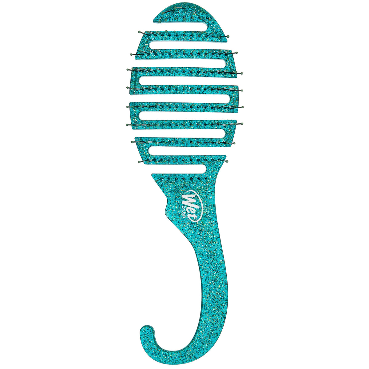 Wet Brush Shower Detangler bristle closeup with ultra-soft IntelliFlex bristles for gentle detangling.