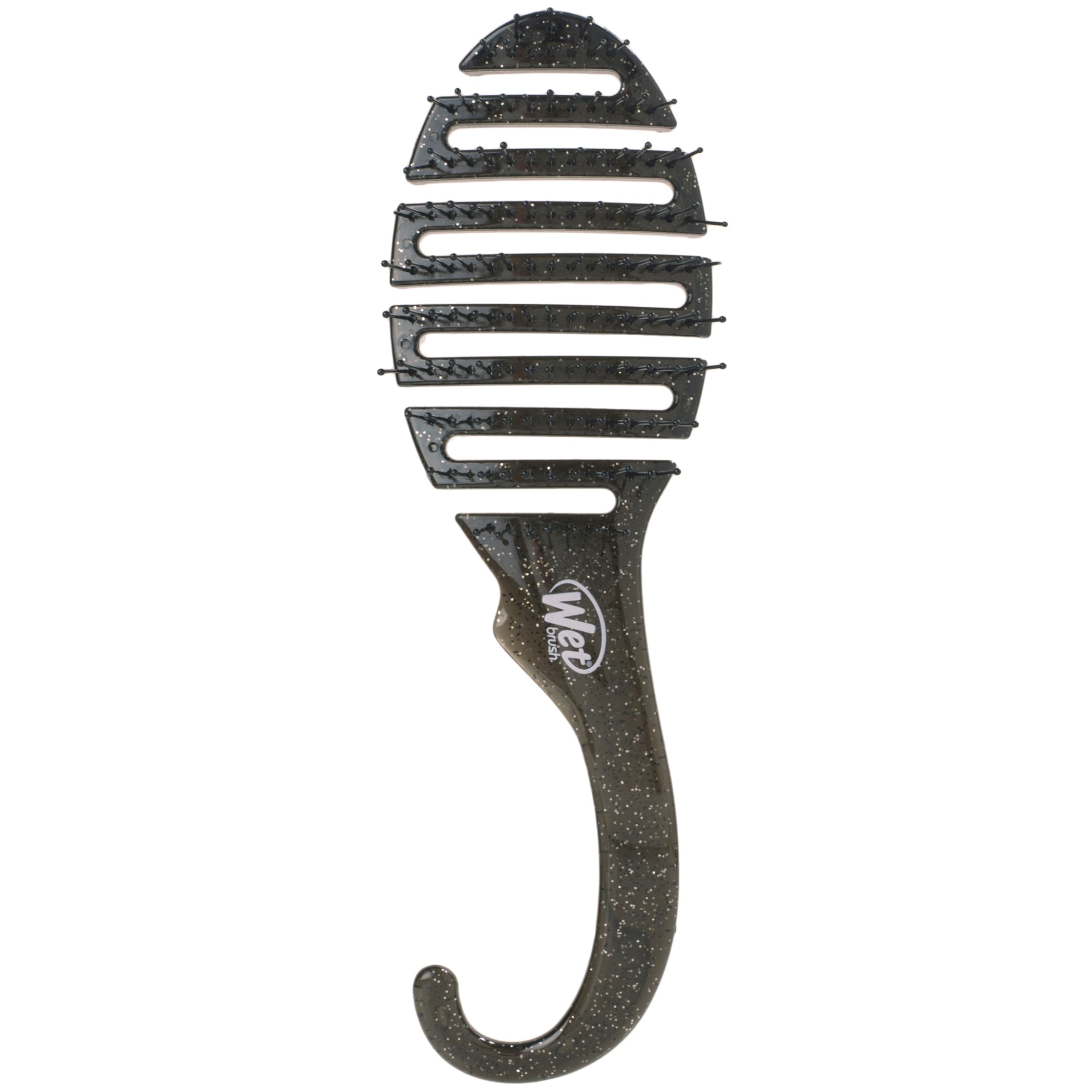 Wet Brush Shower Detangler brush eases knots in wet hair.