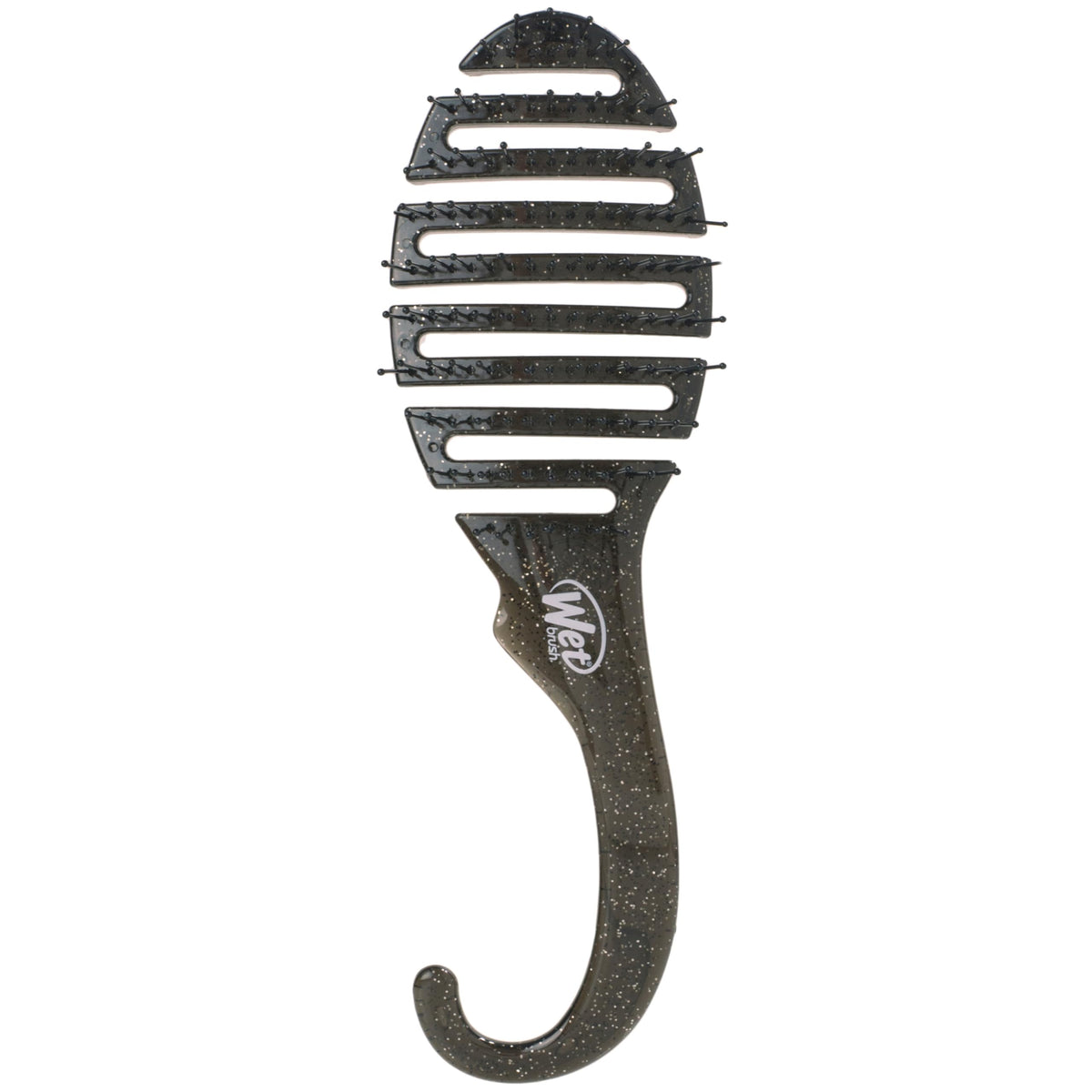 Wet Brush Shower Detangler brush eases knots in wet hair.