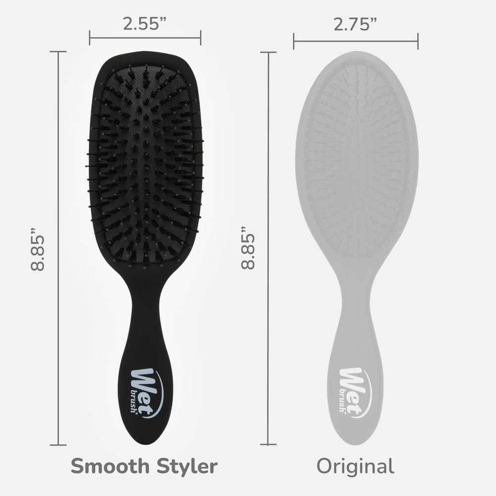 Wet Brush Smooth Styler works on all hair types from straight to curly
