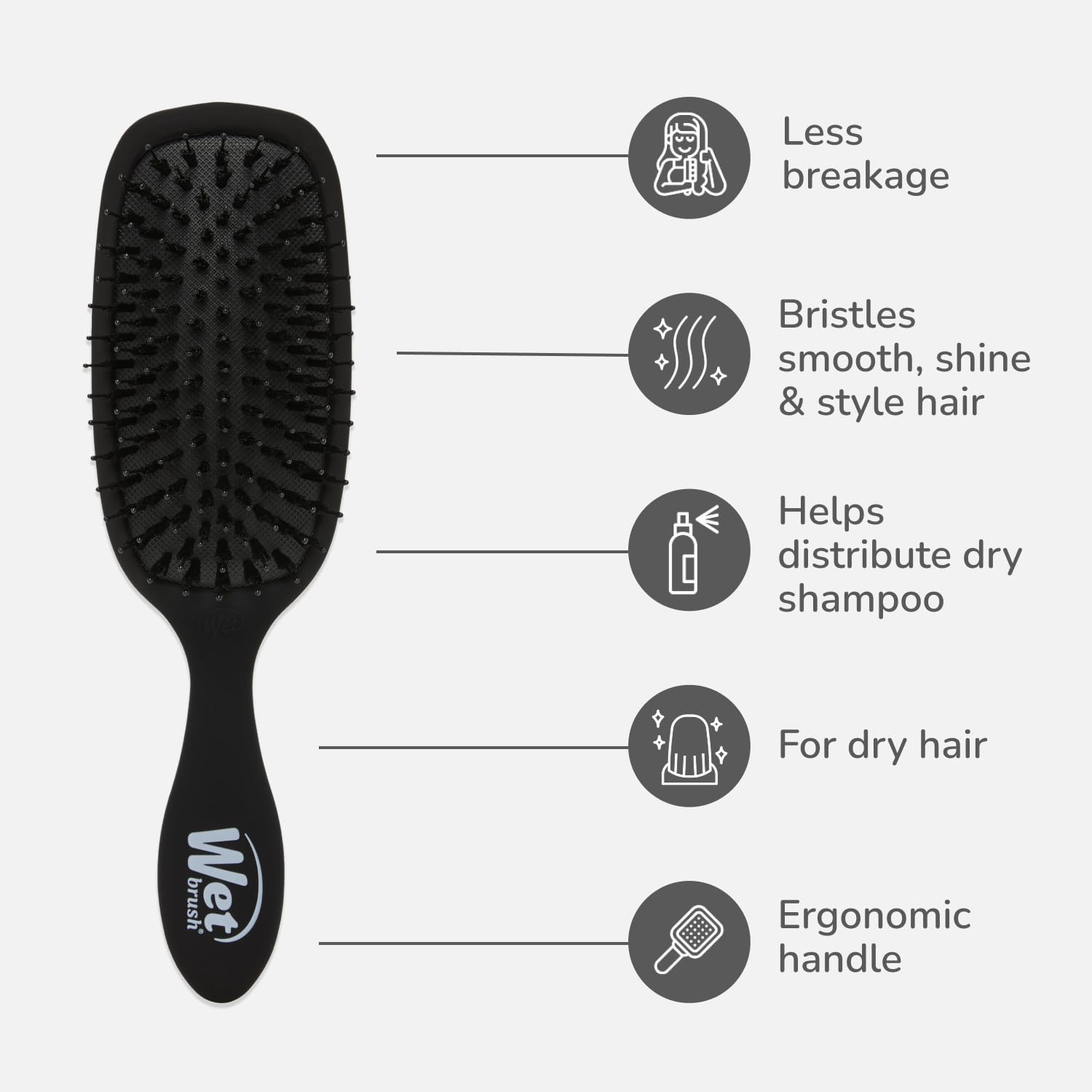 Wet Brush Smooth Styler ergonomic handle for comfortable daily use