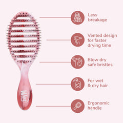 Wet Brush Speed Dry being used with a blow dryer for smooth detangling