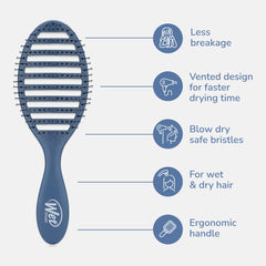 Wet Brush Speed Dry blow dry safe with heat resistant bristles.