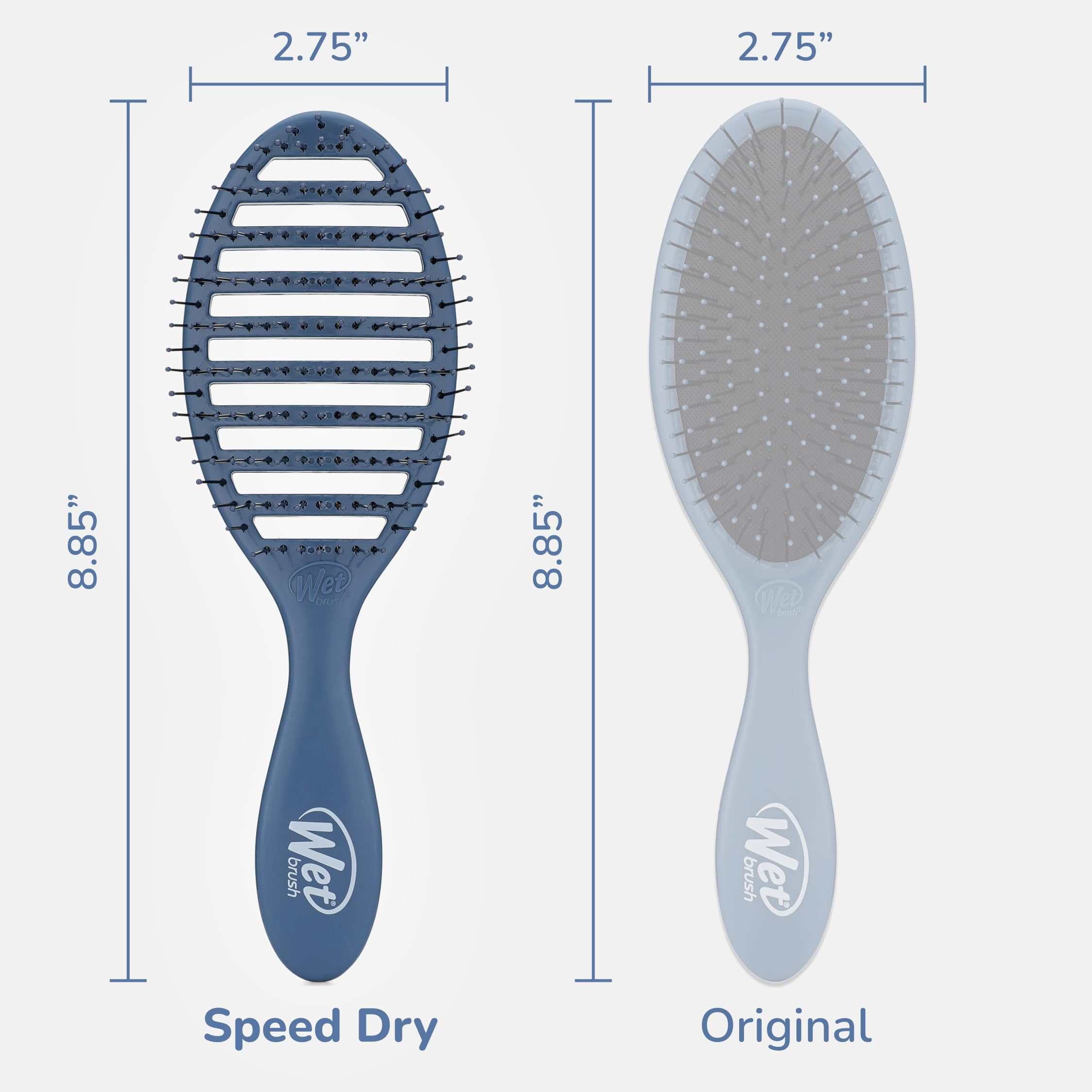 Wet Brush Speed Dry closeup bristles delivering knot-free styling.
