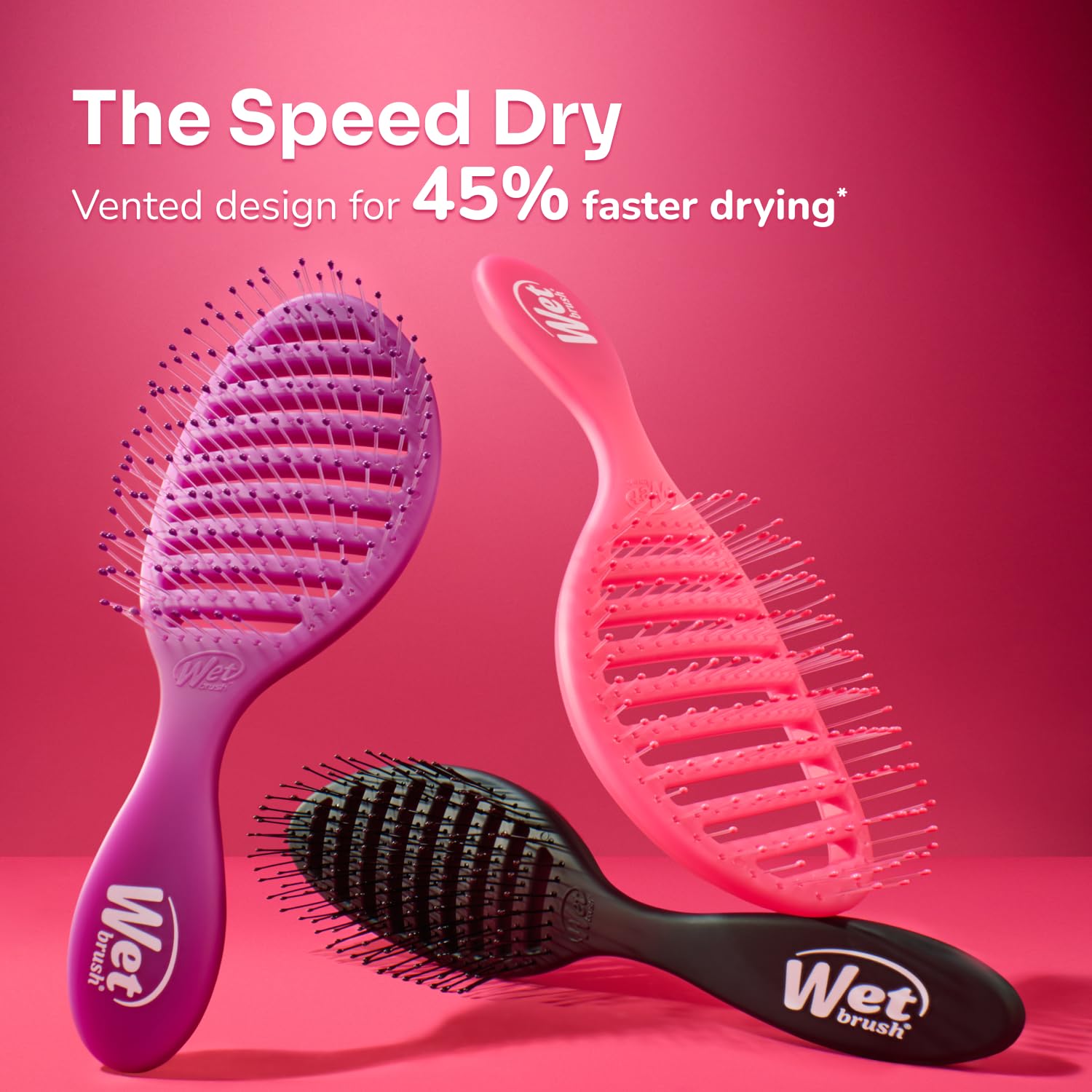 Wet Brush Speed Dry drying-time comparison hints at faster blow-drying results.