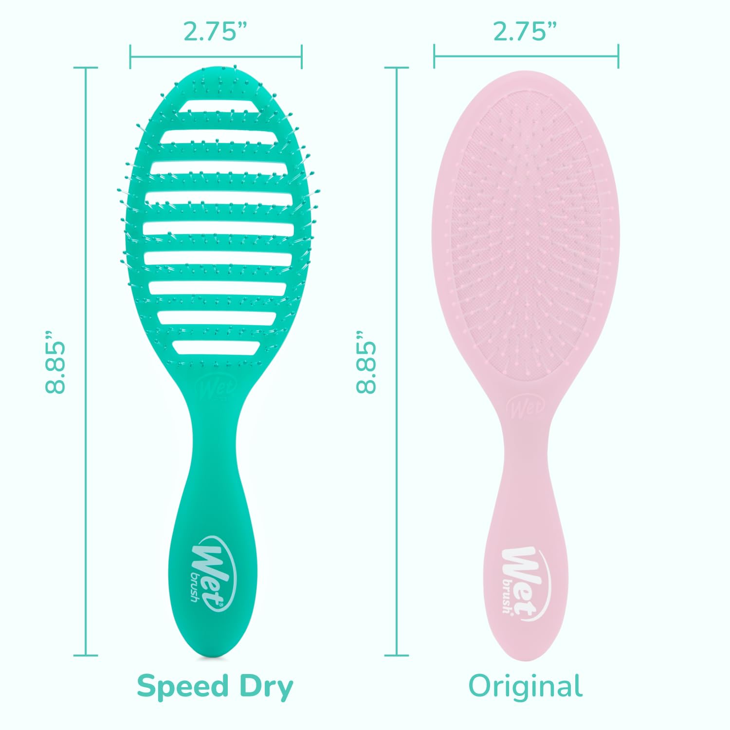 HeatFlex bristles on Wet Brush Speed Dry Green Juice glide through knots