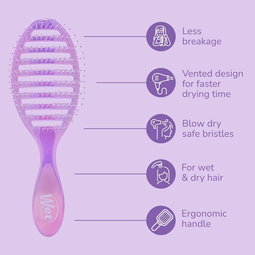 Wet Brush Speed Dry after blow-dry demonstrates smooth detangling and styling.