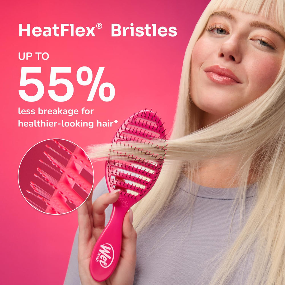 Wet Brush Speed Dry open vented design removes moisture quickly.
