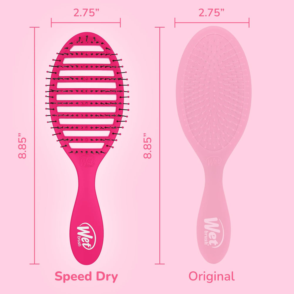 Wet Brush Speed Dry pink vented design speeds drying time