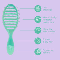 Wet Brush Speed Dry vented design in action during a quick styling session