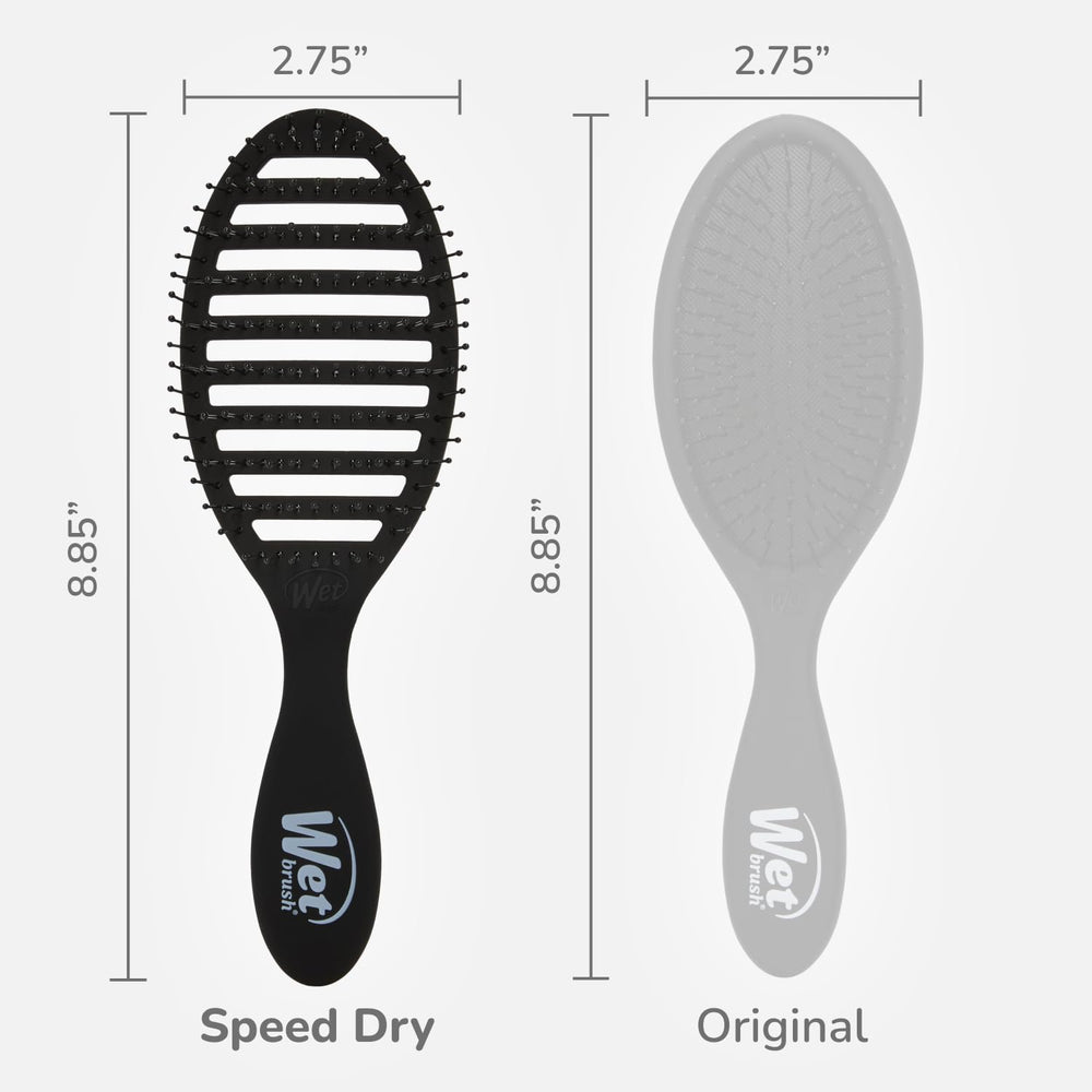 Wet Brush Speed Dry helps detangle without pulling on wet hair.