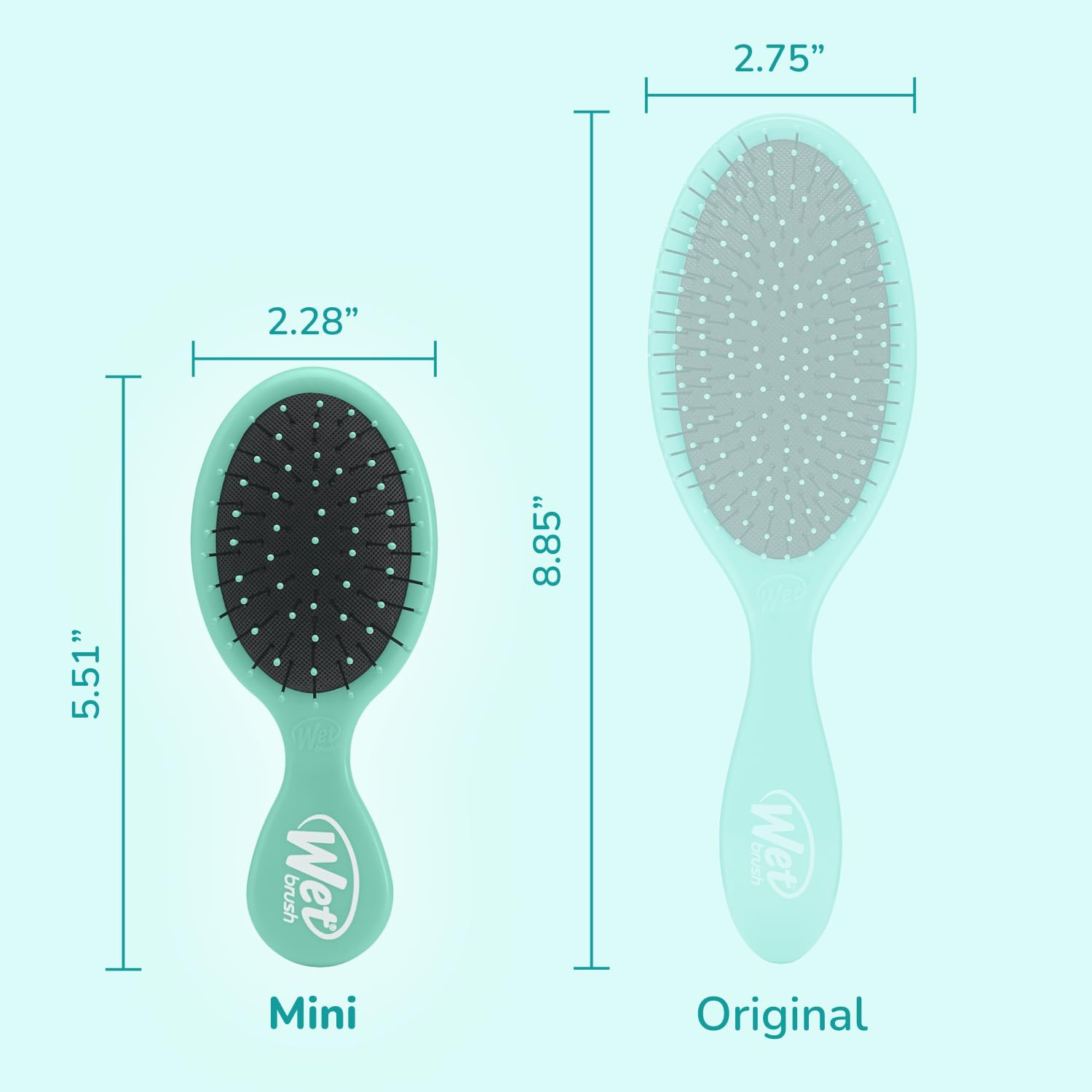 Wet Brush Squirt works for all hair types, Aqua detangler for diverse textures.