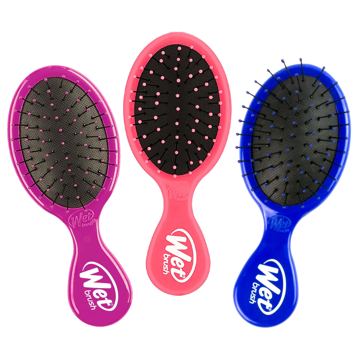 Wet Brush Squirt pink front view compact detangler for on-the-go knot-free styling