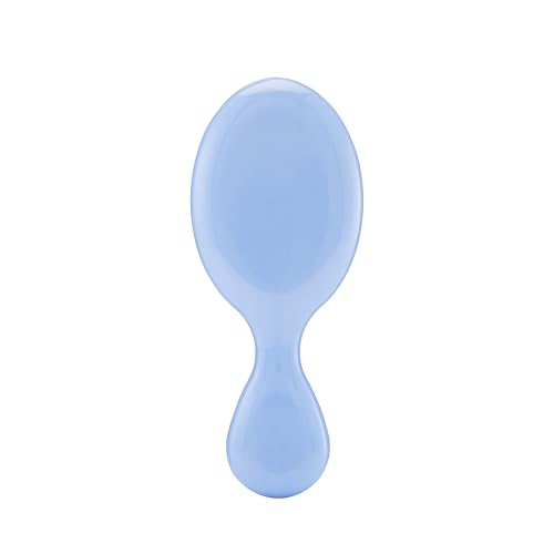 Wet Brush Squirt Mini Detangler Sky in hand for quick on-the-go knot relief.