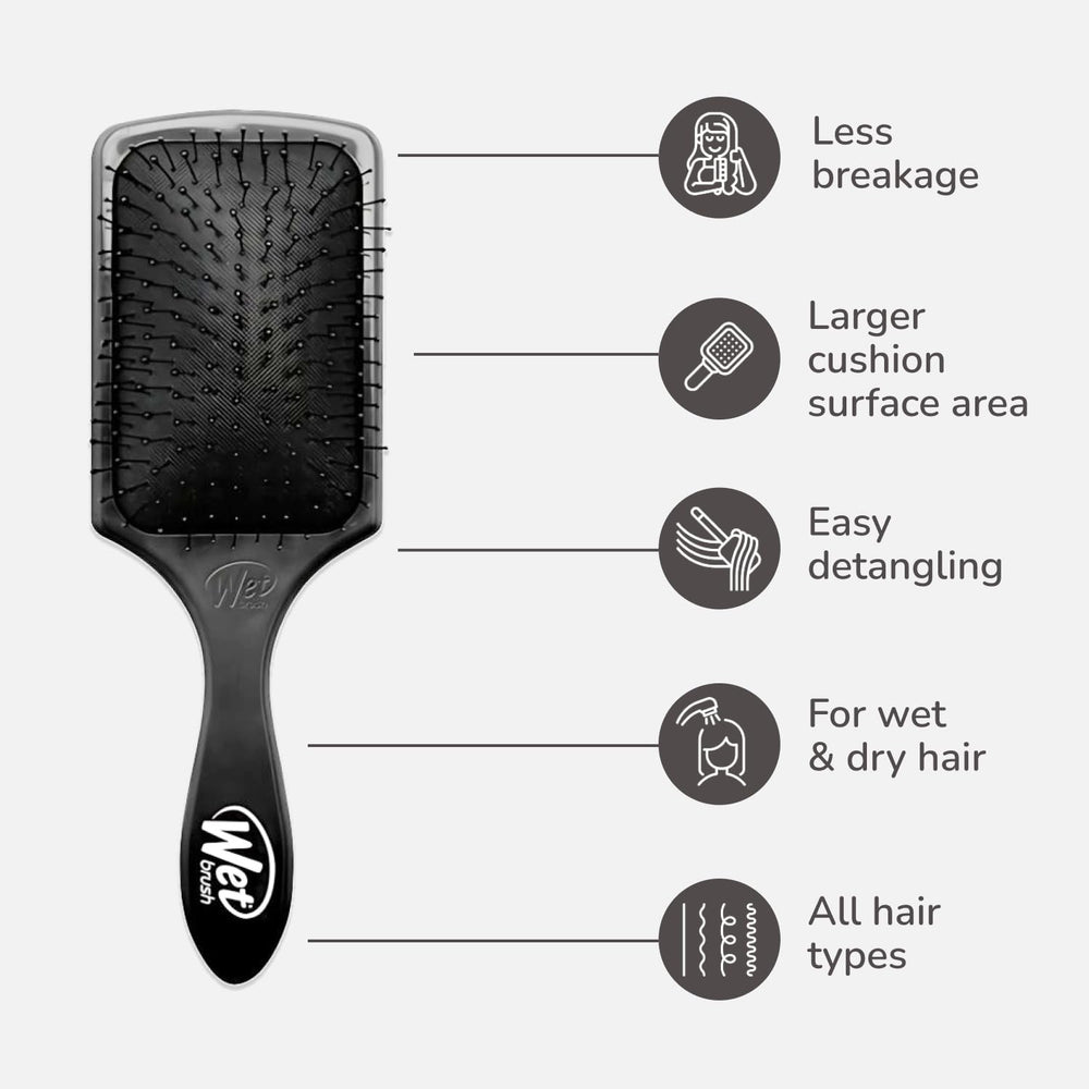 Even distribution of conditioner shown with Wet Brush Paddle Detangler