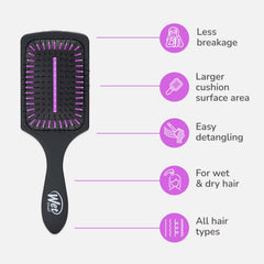 Wet Brush ultra-soft TPE strips closeup with anti-static smoothing.