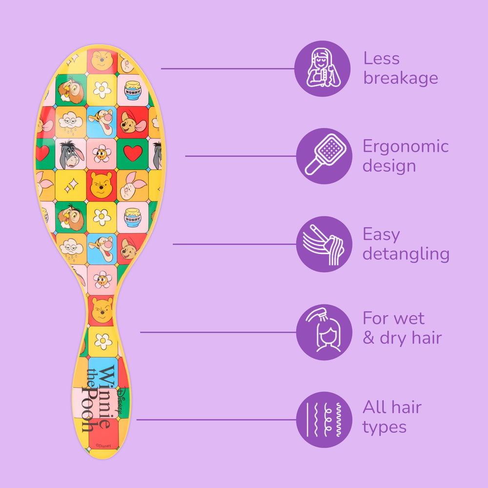 Wet Brush Winnie Pooh handle ergonomic design for comfortable, extended brushing sessions.