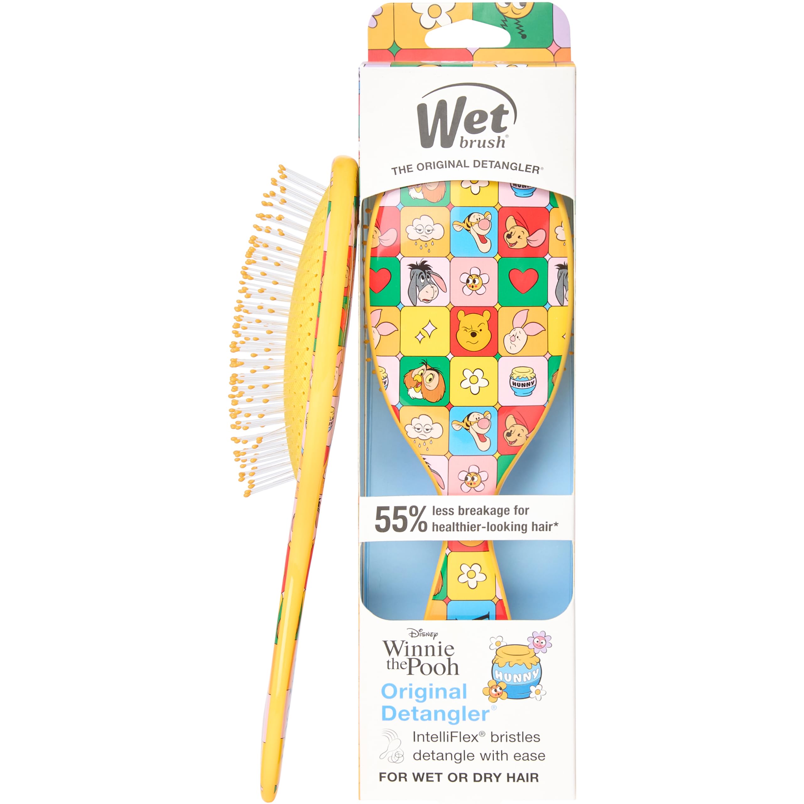 Wet Brush Winnie Pooh Original Detangler bottle, kid-friendly design for gentle detangling.