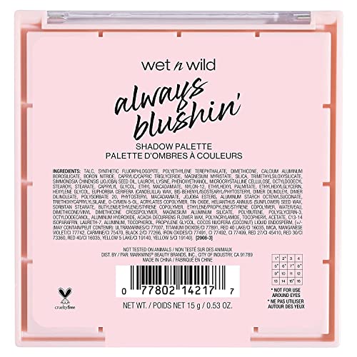 Wet n Wild Always Blushin' Paleta: destellos brillantes para realzar rasgos.