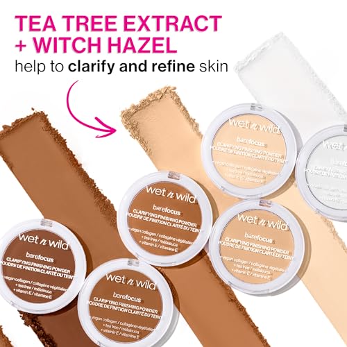 Wet n Wild Bare Focus Matte Finish setting powder applied with brush for a smooth look.