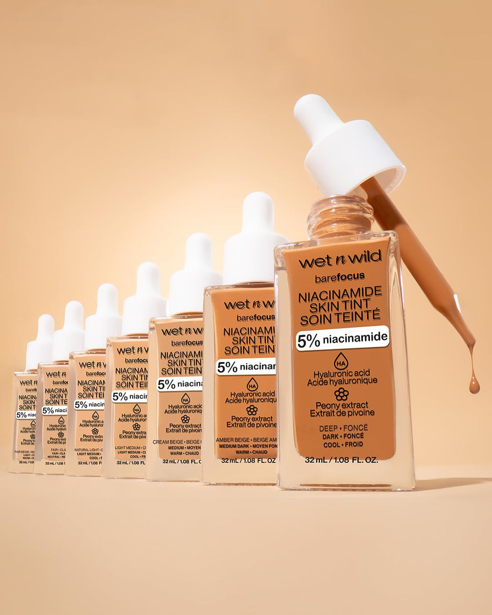 Wet n Wild Bare Focus ingredients include 5% niacinamide and hyaluronic acid.