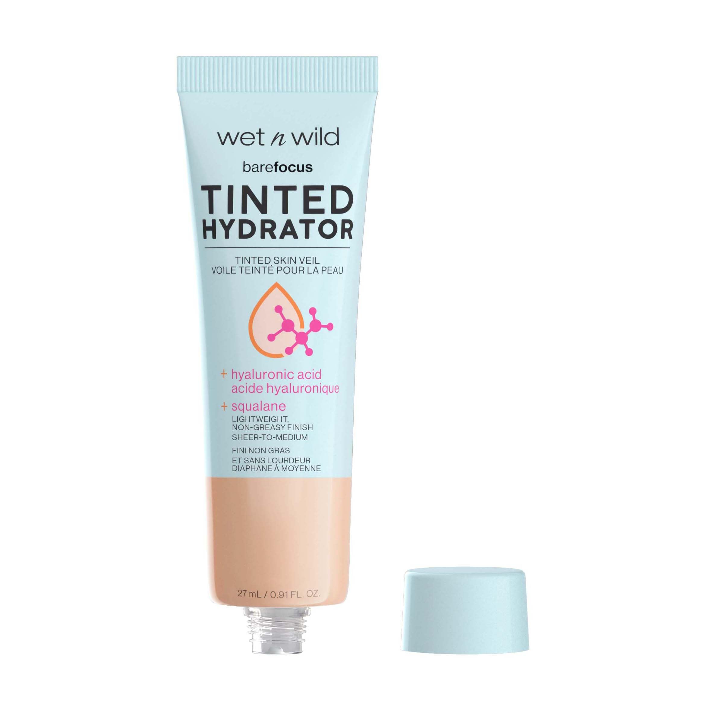 wet n wild Bare Focus texture swirl highlights semi-matte finish and natural glow.