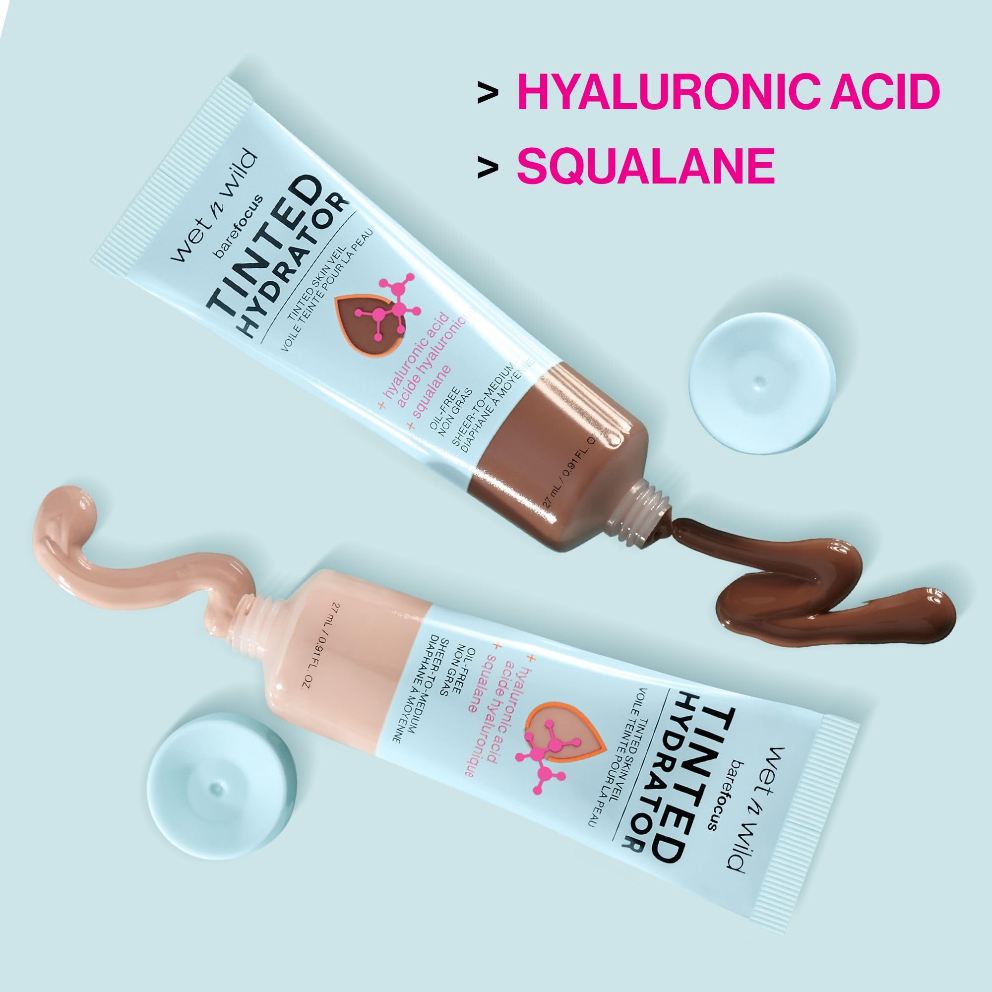 application shot of Bare Focus hydrator being blended for natural glow