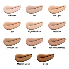 wet n wild Bare Focus Tinted Hydrator swatches in medium tan shade