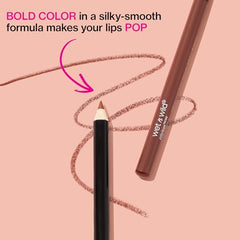 Wet n Wild Lip Liner Pencil Brandy Wine applied for sharp lip edge