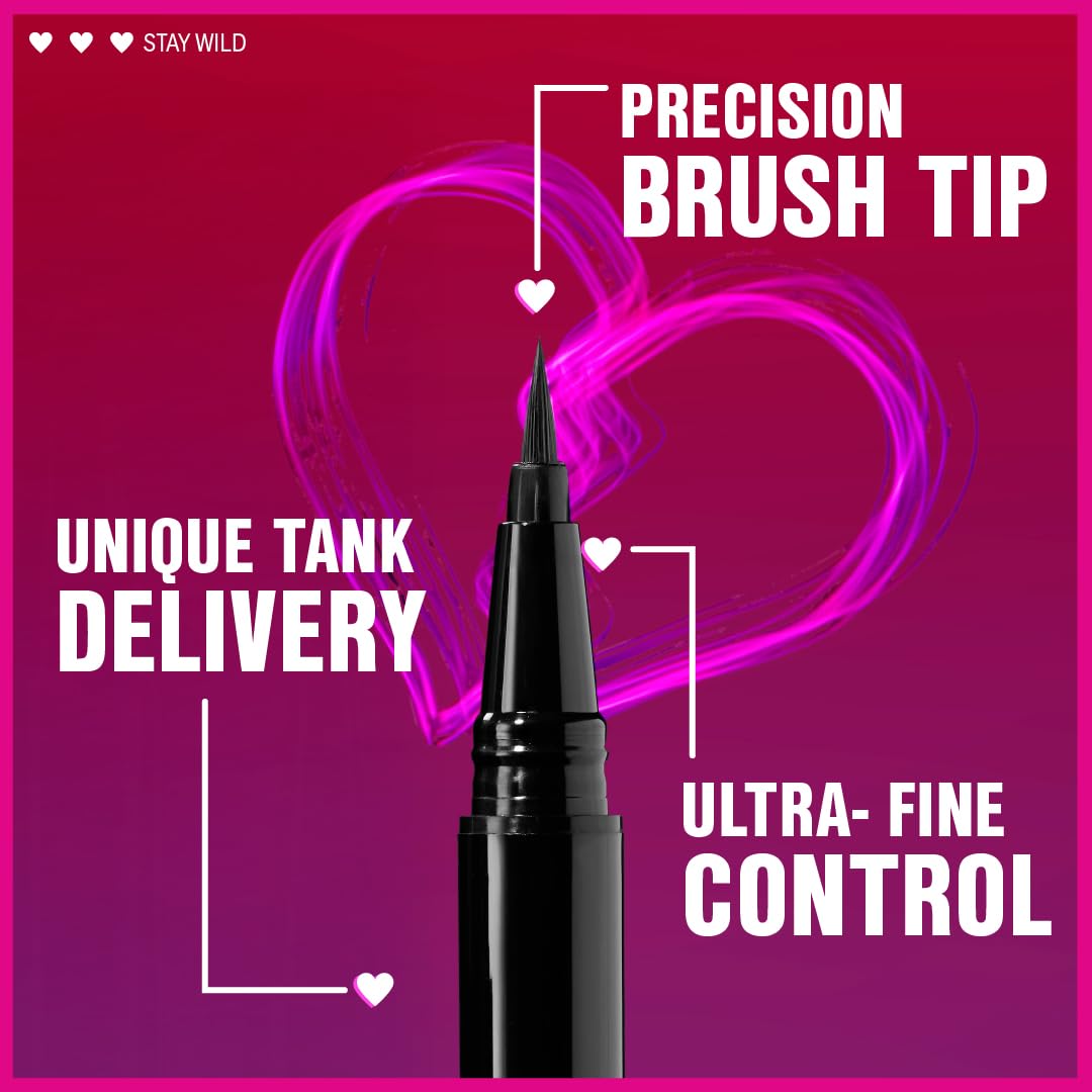 wet n wild swatch on skin demonstrates rich pigment in a single smooth stroke.
