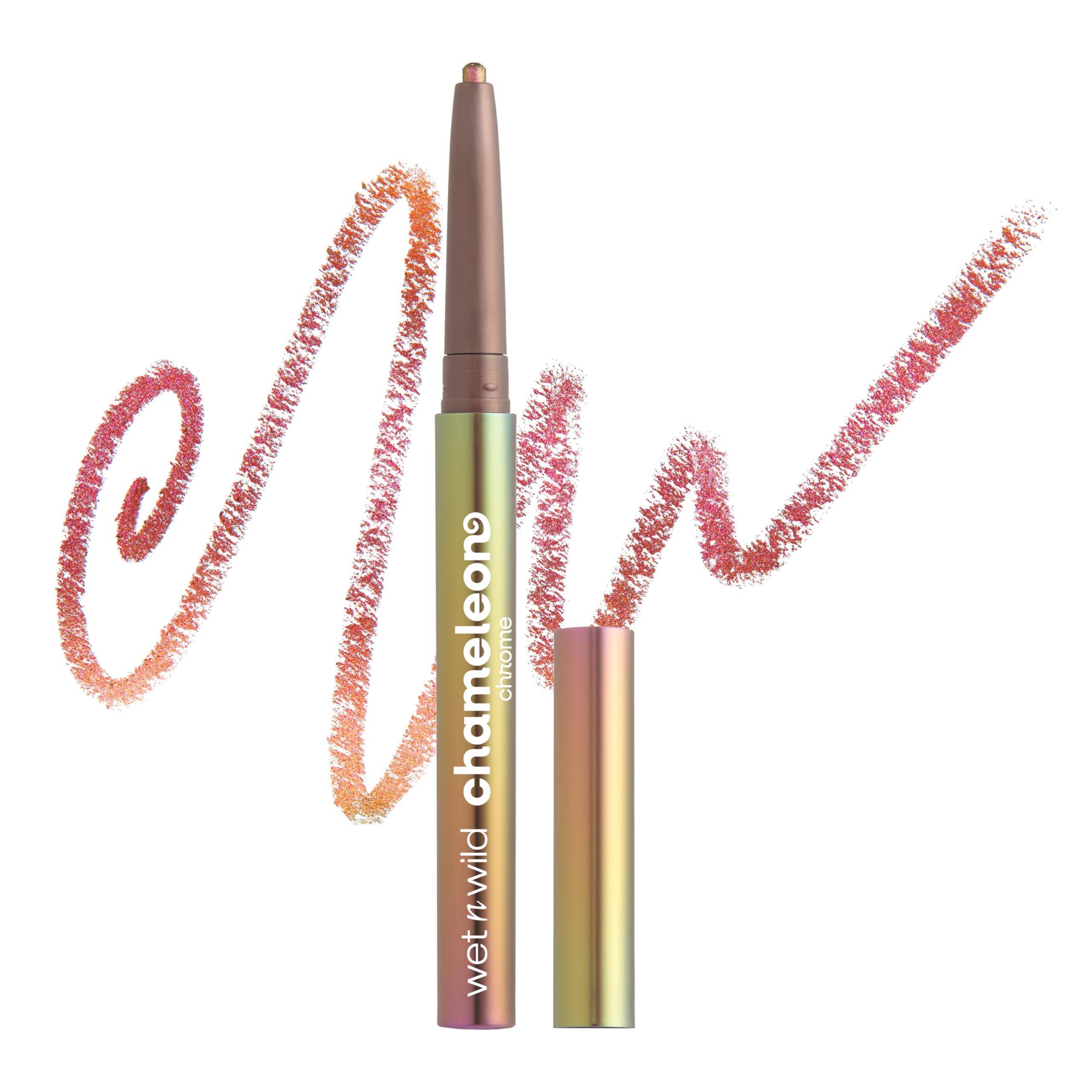 wet n wild Chameleon Chrome Eyeliner shows shifting colors for multidimensional day-to-night looks.