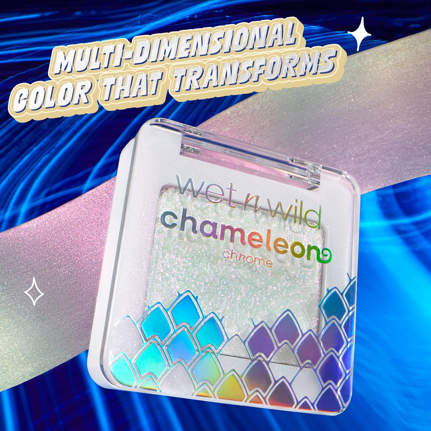 wet n wild Chameleon Chrome Eyeshadow Starlight Fever arm swatch showing color shift