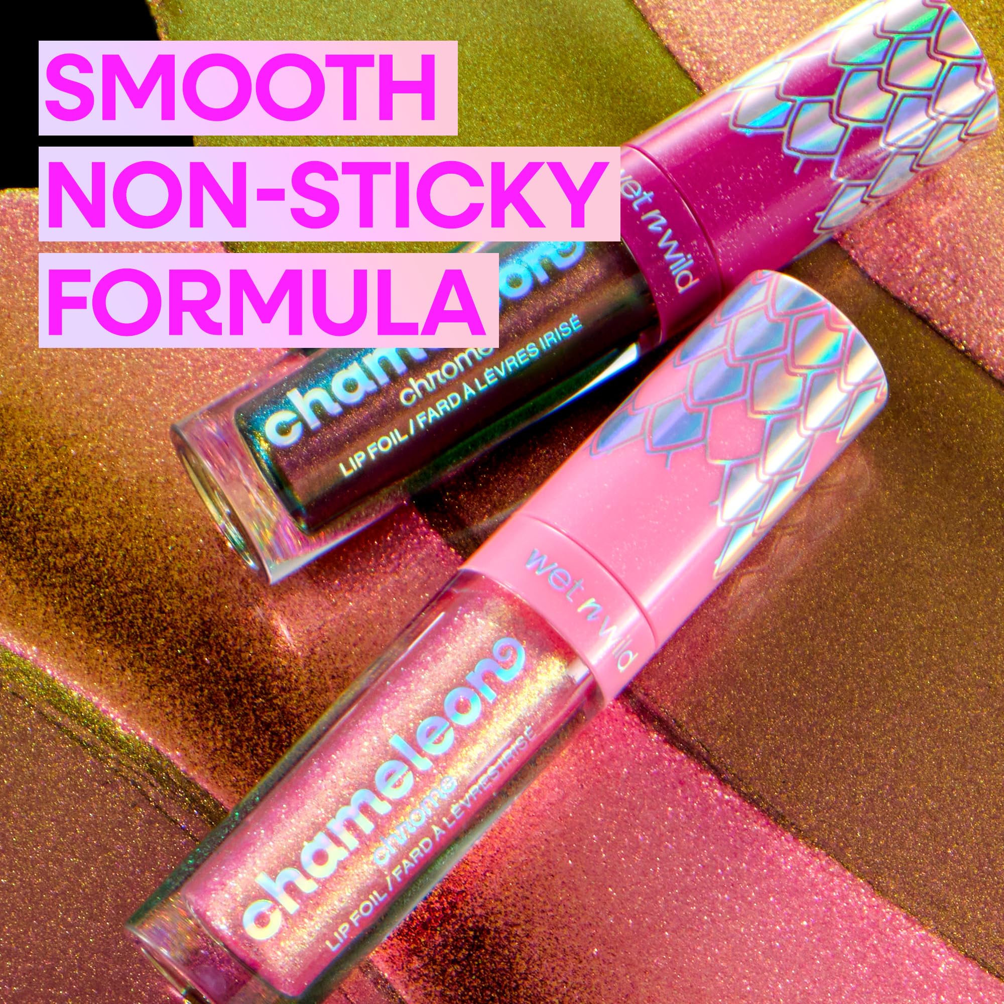 wet n wild Chameleon Chrome Lip Foil, cobertura dinámica y duradera