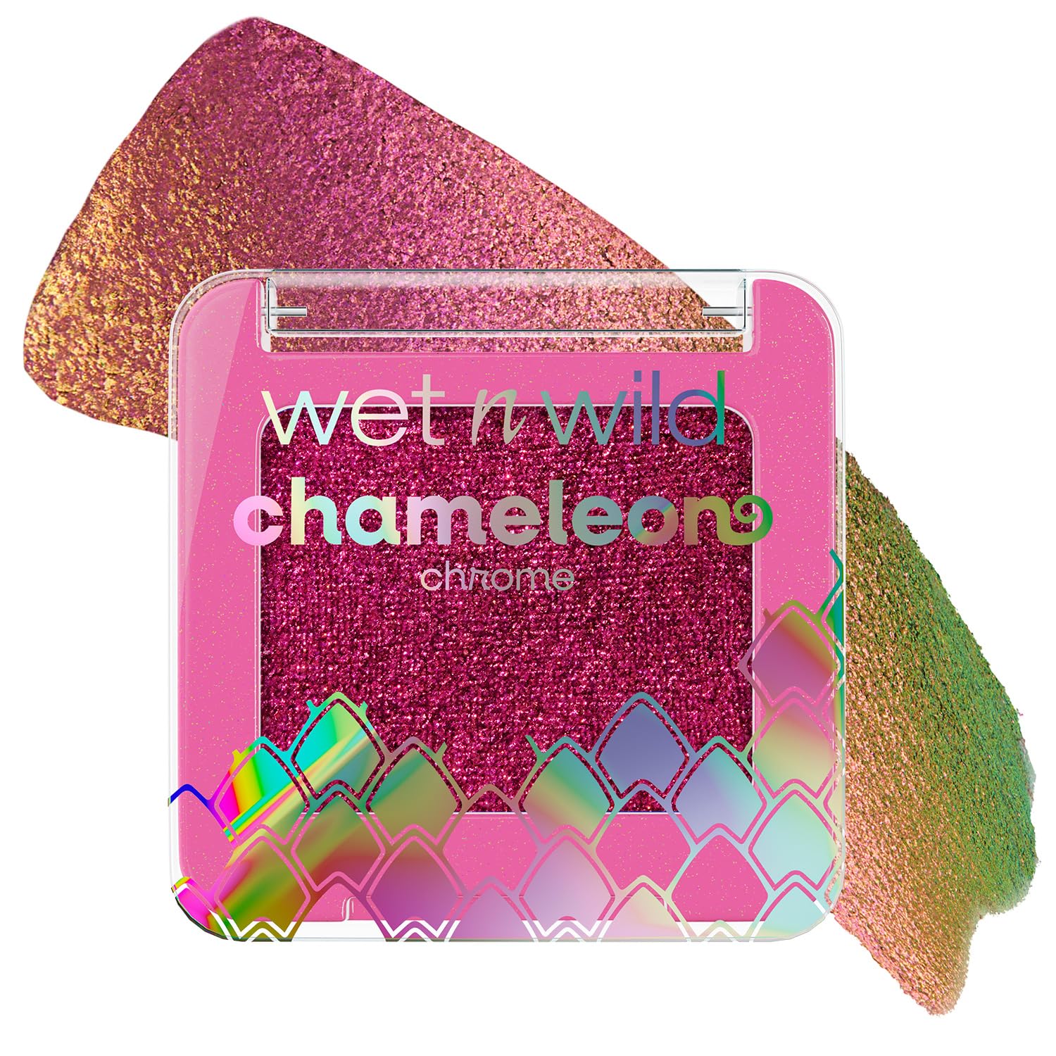 wet n wild Chameleon Chrome Nebula Rush compact showing shifting color for dynamic lids