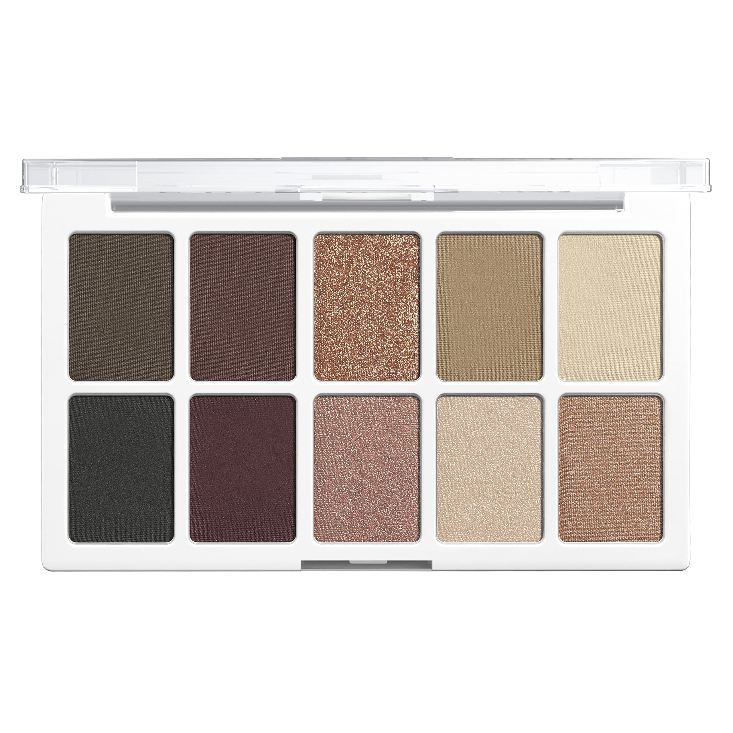 Wet n Wild Color Icon 10-Pan Palette satin shimmer swatches closeup for luminous eye drama.