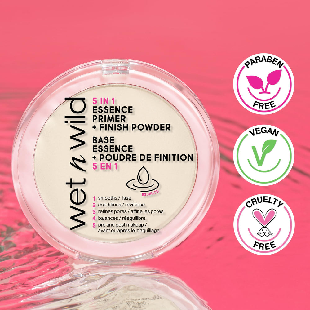 wet n wild essence primer before and after demonstrates lasting finish